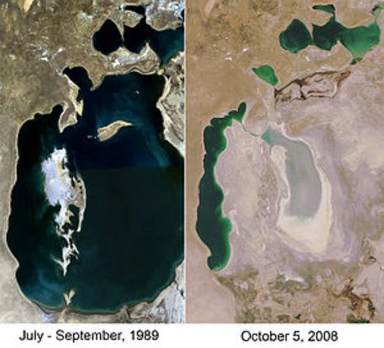 La mer d'ARAL a quasiment disparu en 20 ans !