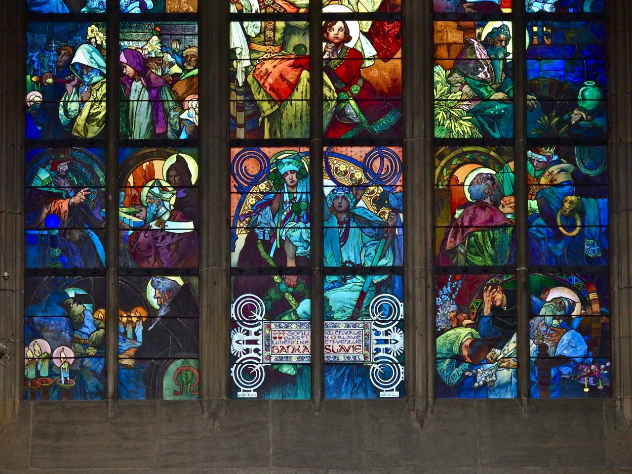 Les fameux vitraux d'Alfons Mucha