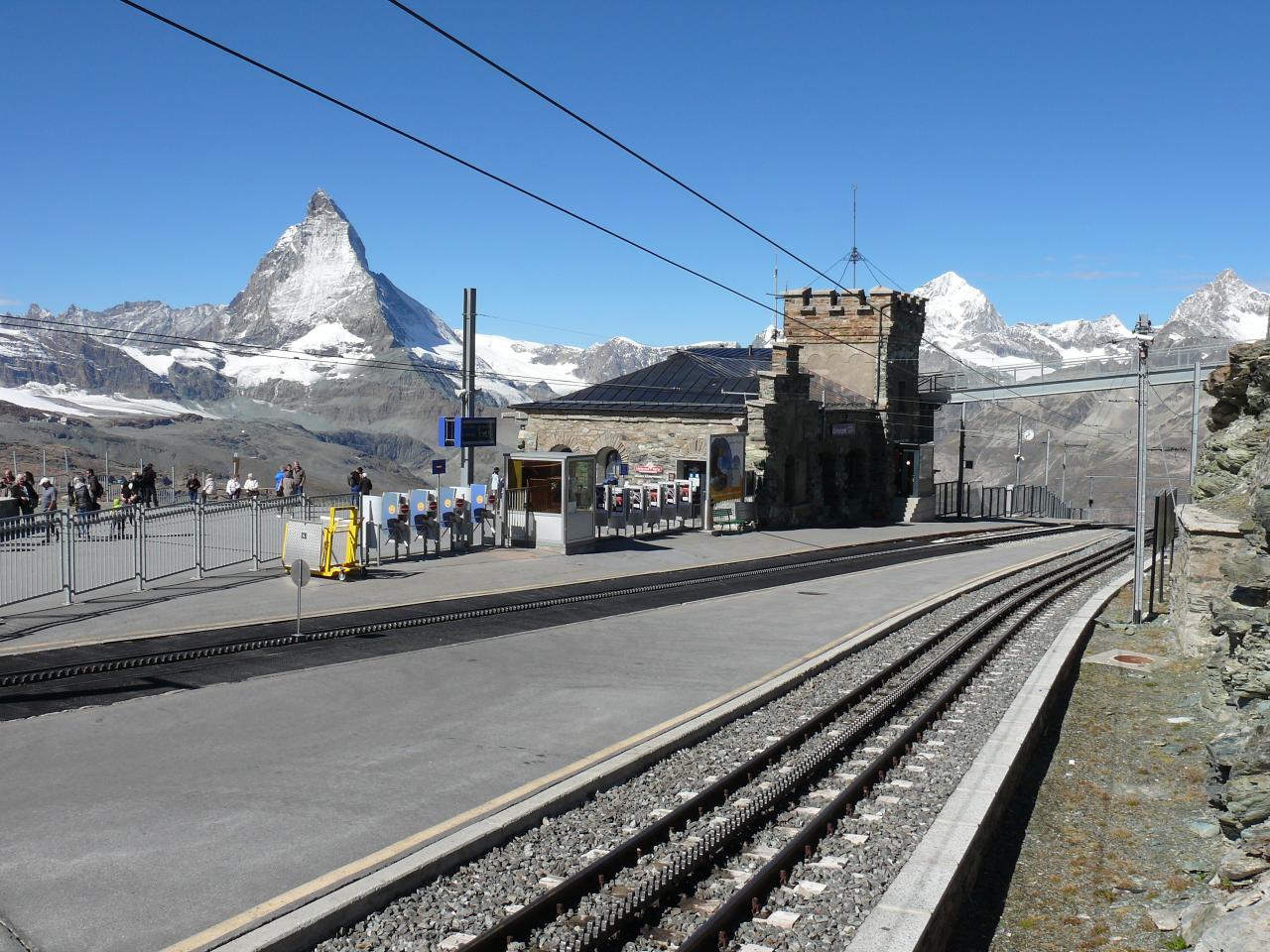 . . . mais depuis la gare du train à crémaillère de GORNERGRAT