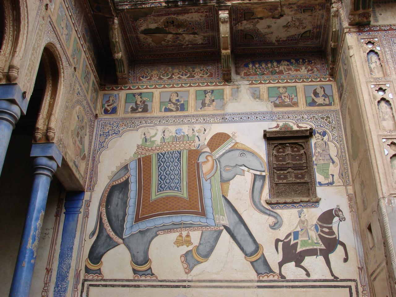 Cour intérieure d'une haveli à MANDAWA